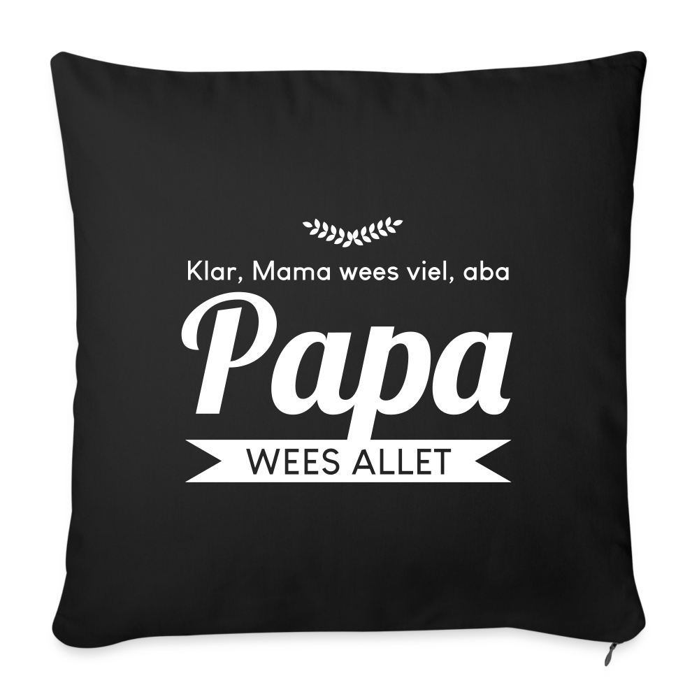 Opa wees allet - Sofakissen mit Füllung (45 x 45 cm) - Schwarz
