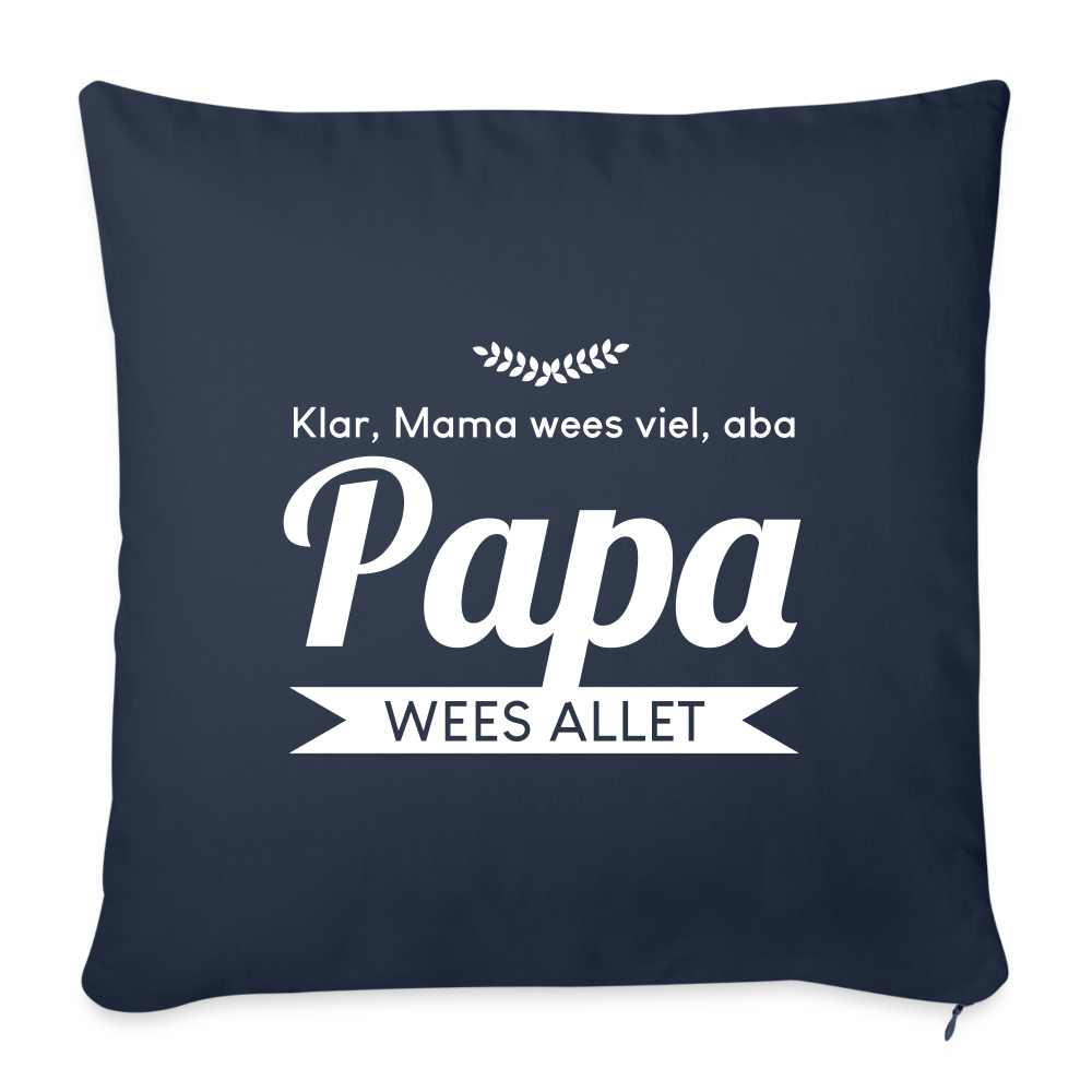 Opa wees allet - Sofakissen mit Füllung (45 x 45 cm) - Navy