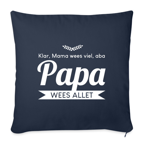 Opa wees allet - Sofakissen mit Füllung (45 x 45 cm) - Navy