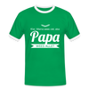 Opa wees allet - Männer Ringer T-Shirt - Kelly Green/Weiß