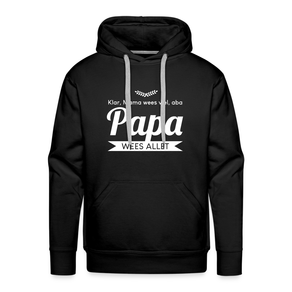 Opa wees allet - Männer Premium Hoodie - Schwarz
