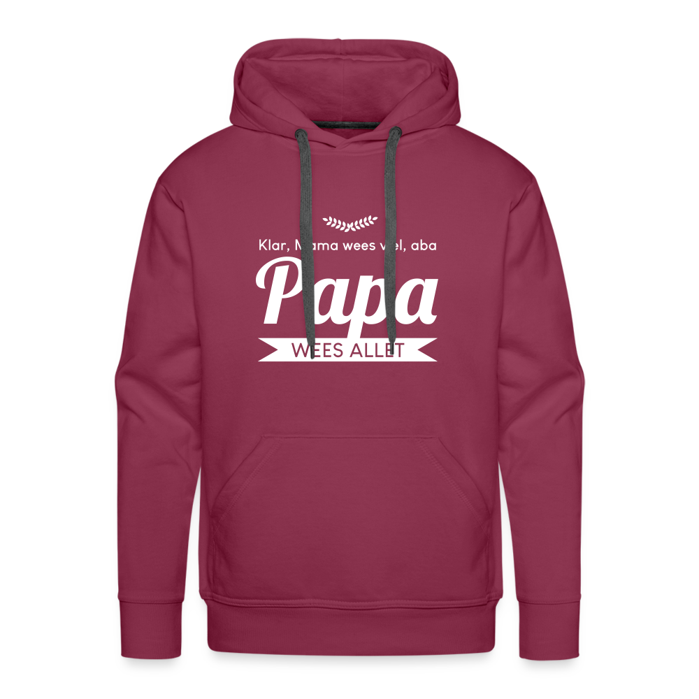 Opa wees allet - Männer Premium Hoodie - Bordeaux