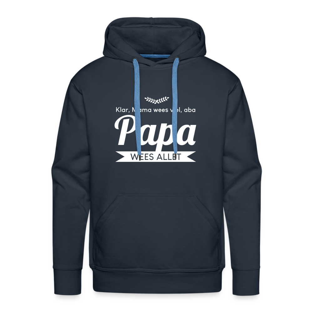 Opa wees allet - Männer Premium Hoodie - Navy