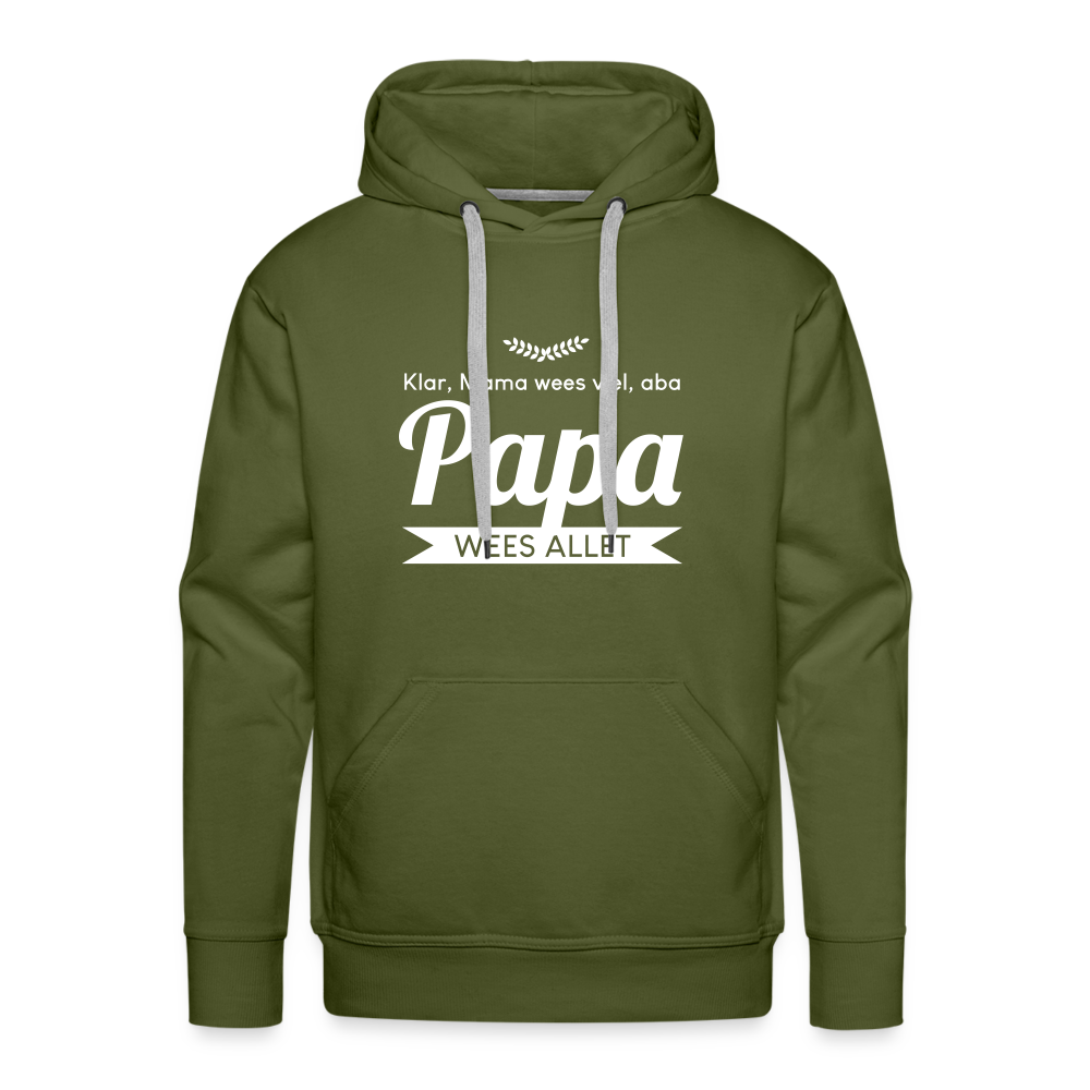 Opa wees allet - Männer Premium Hoodie - Olivgrün