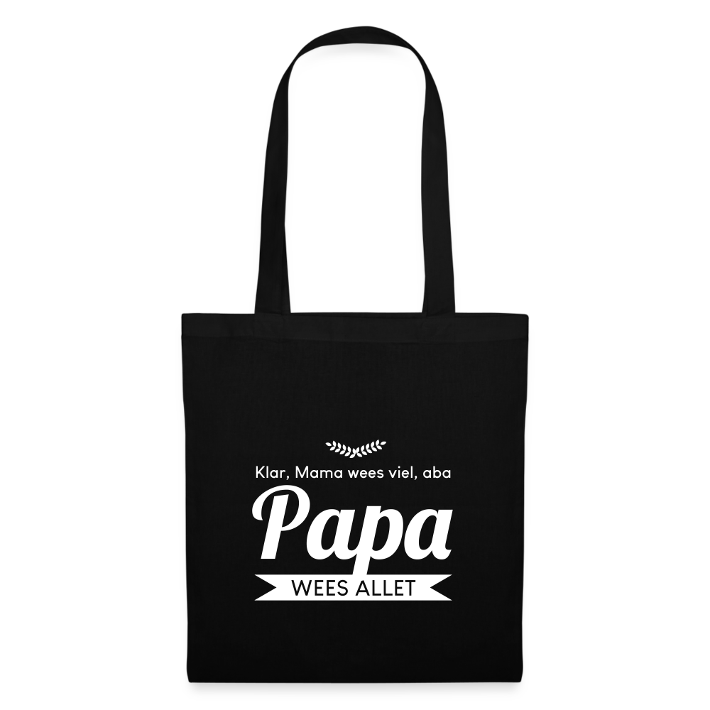 Opa wees allet - Stoffbeutel - Schwarz