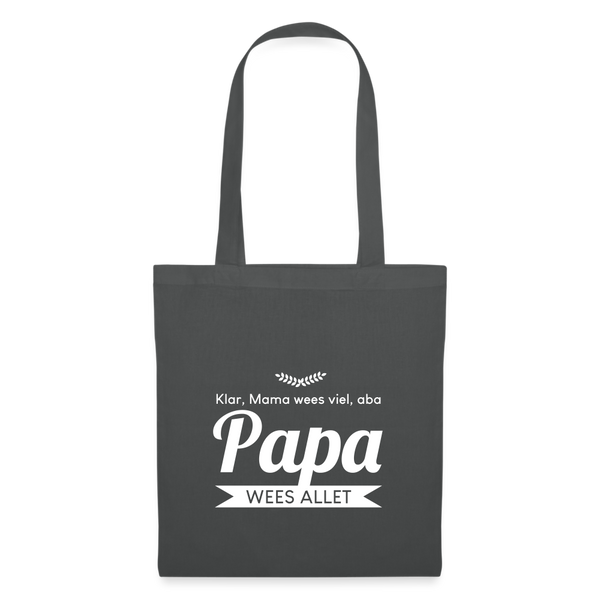 Opa wees allet - Stoffbeutel - Graphite
