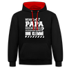 Wenn's Papa - Kontrast Hoodie - Schwarz/Rot