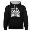 Wenn's Papa - Kontrast Hoodie - Schwarz/Grau meliert