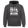 Wenn's Papa - Kontrast Hoodie - Anthrazit/Schwarz