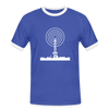 Funkturm im Fokus - Männer Ringer T-Shirt - Blau/Weiß