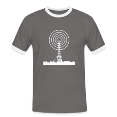 Funkturm im Fokus - Männer Ringer T-Shirt