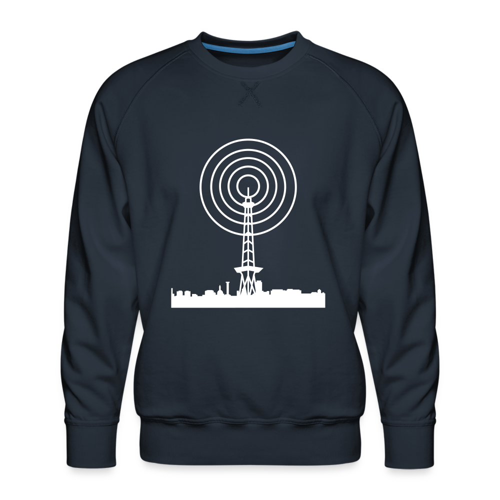 Funkturm im Fokus - Männer Premium Sweatshirt - Navy