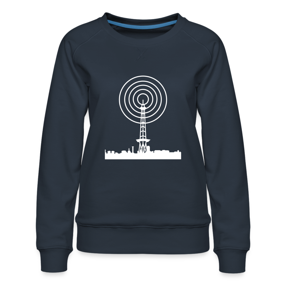 Funkturm im Fokus - Frauen Premium Sweatshirt - Navy