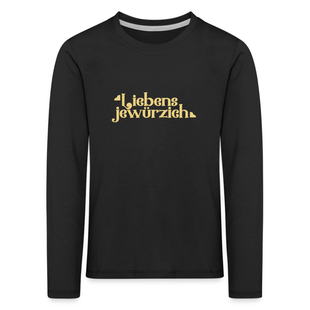 Liebensjewürzich - Kinder Langarmshirt - Schwarz