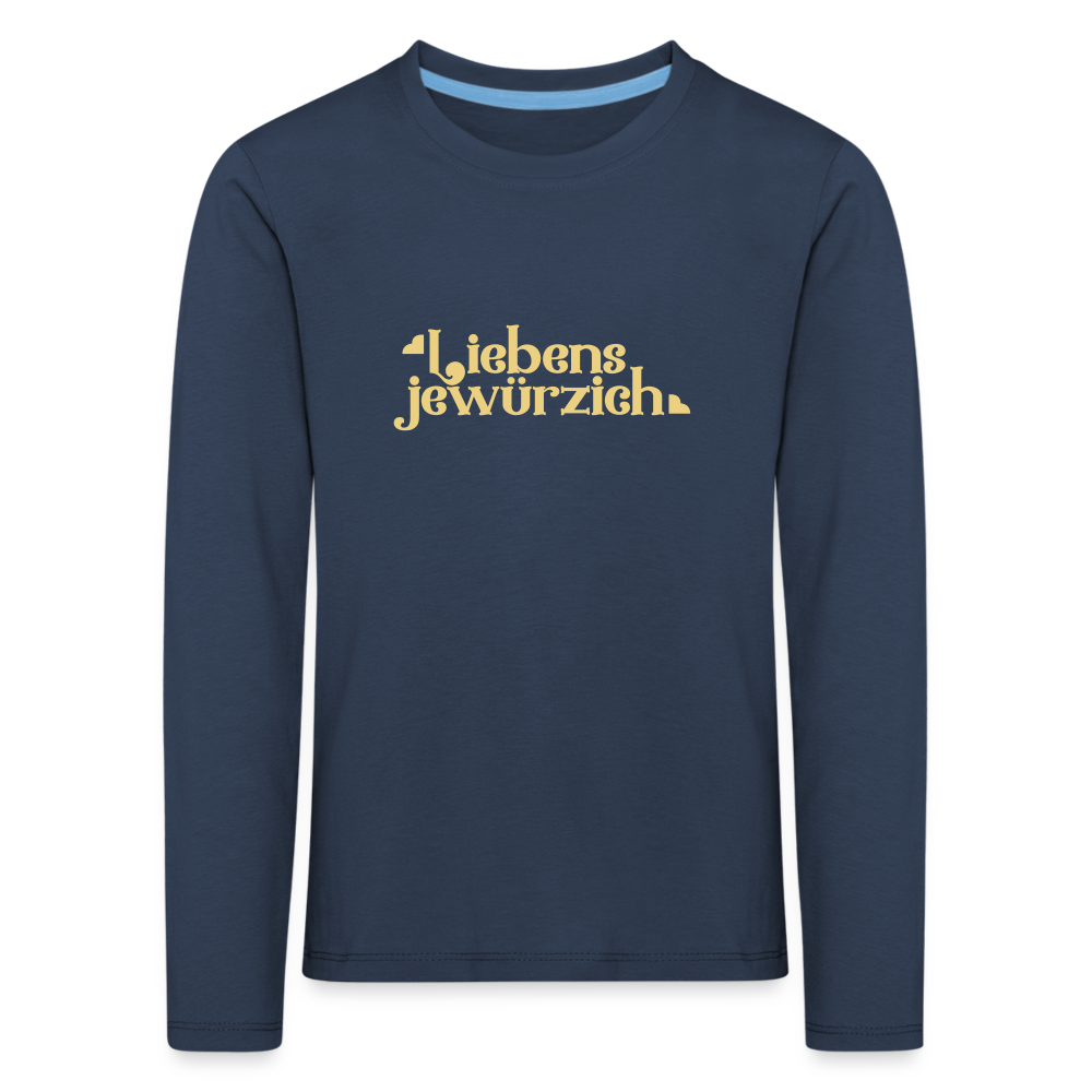 Liebensjewürzich - Kinder Langarmshirt - Navy