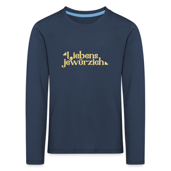 Liebensjewürzich - Kinder Langarmshirt - Navy