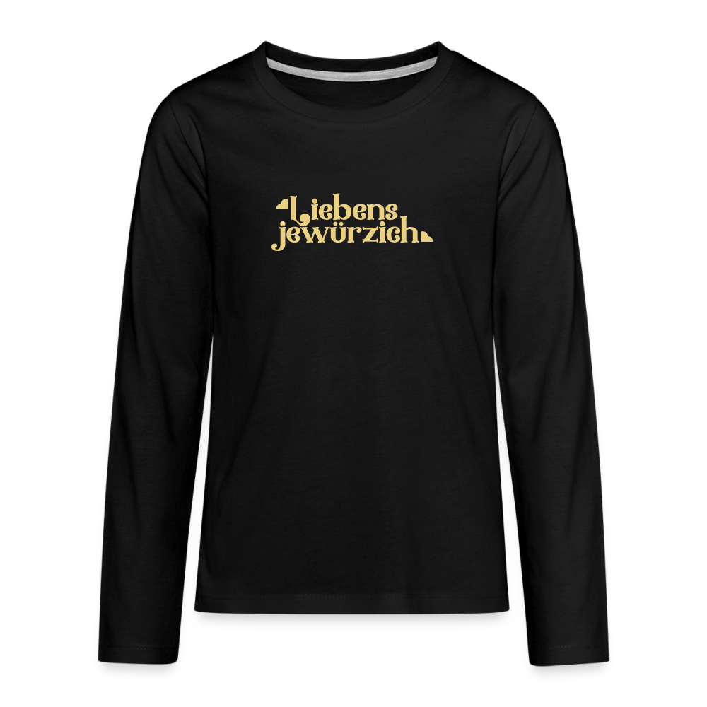 Liebensjewürzich - Teenager Langarmshirt - Schwarz
