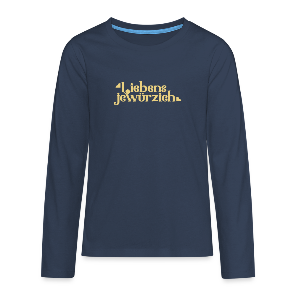 Liebensjewürzich - Teenager Langarmshirt - Navy