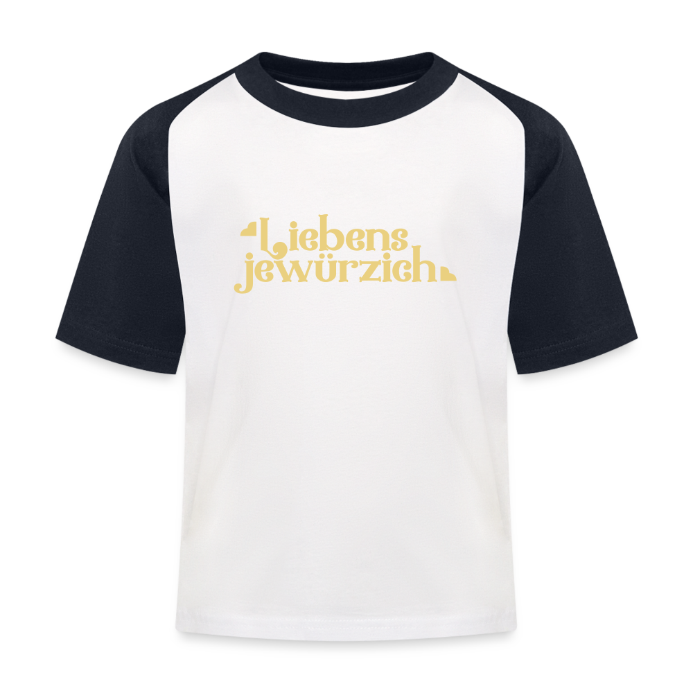 Kinder Baseball T-Shirt - Weiß/Navy