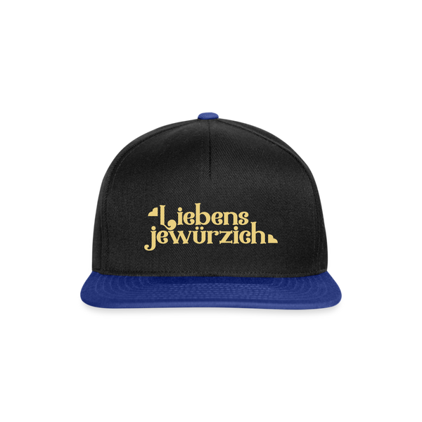 Liebensjewürzich - Snapback Cap - Schwarz/Königsblau