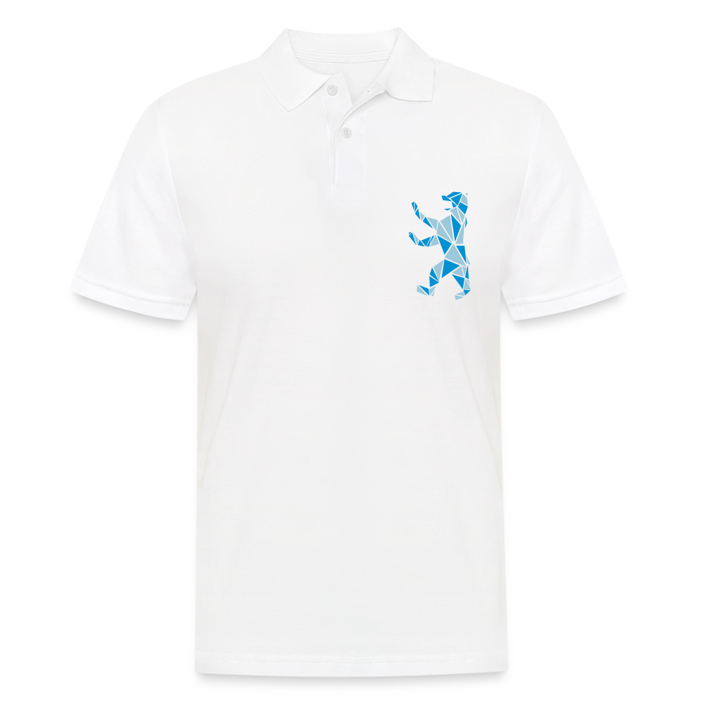 Berliner Bär Geometrie - Männer Poloshirt - weiß