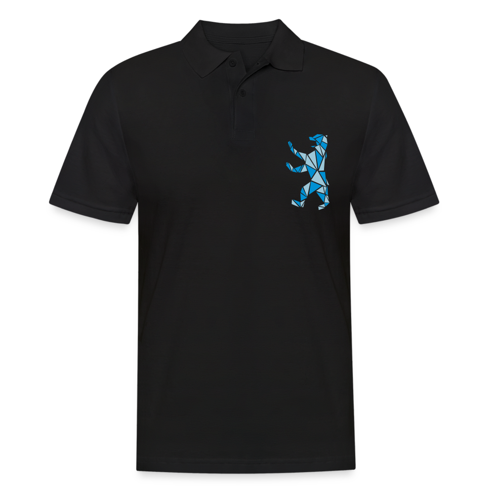 Berliner Bär Geometrie - Männer Poloshirt - Schwarz