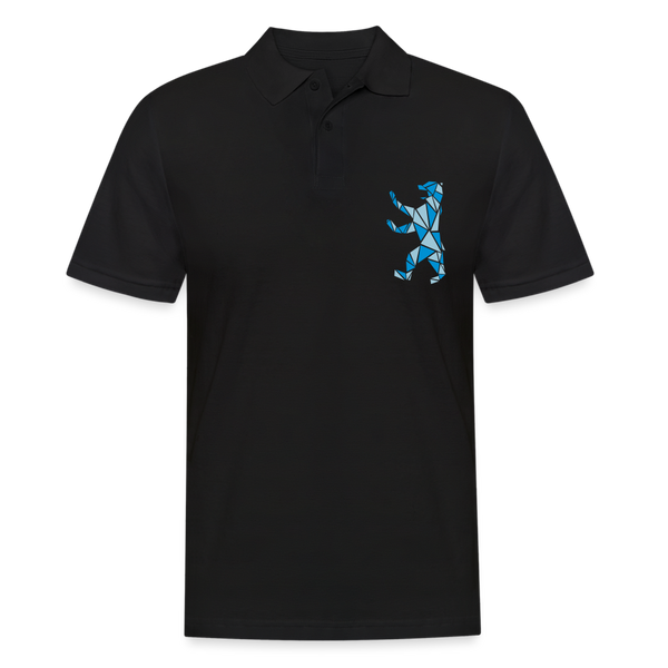 Berliner Bär Geometrie - Männer Poloshirt - Schwarz
