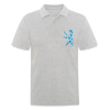 Berliner Bär Geometrie - Männer Poloshirt - Grau meliert