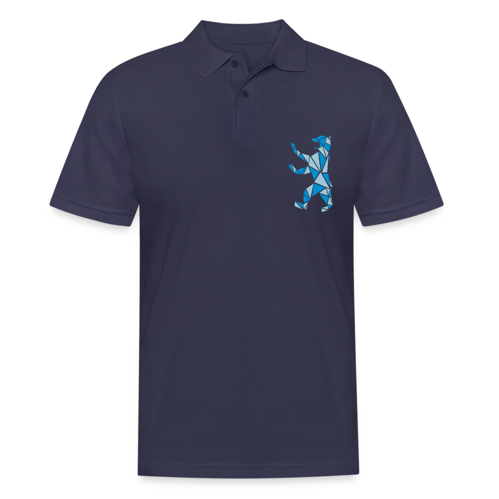 Berliner Bär Geometrie - Männer Poloshirt - Navy