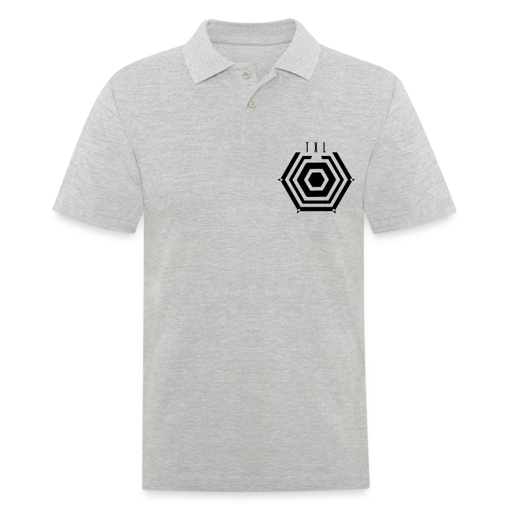 Tegel TXL Umrisse - Männer Polo T-Shirt - Grau meliert