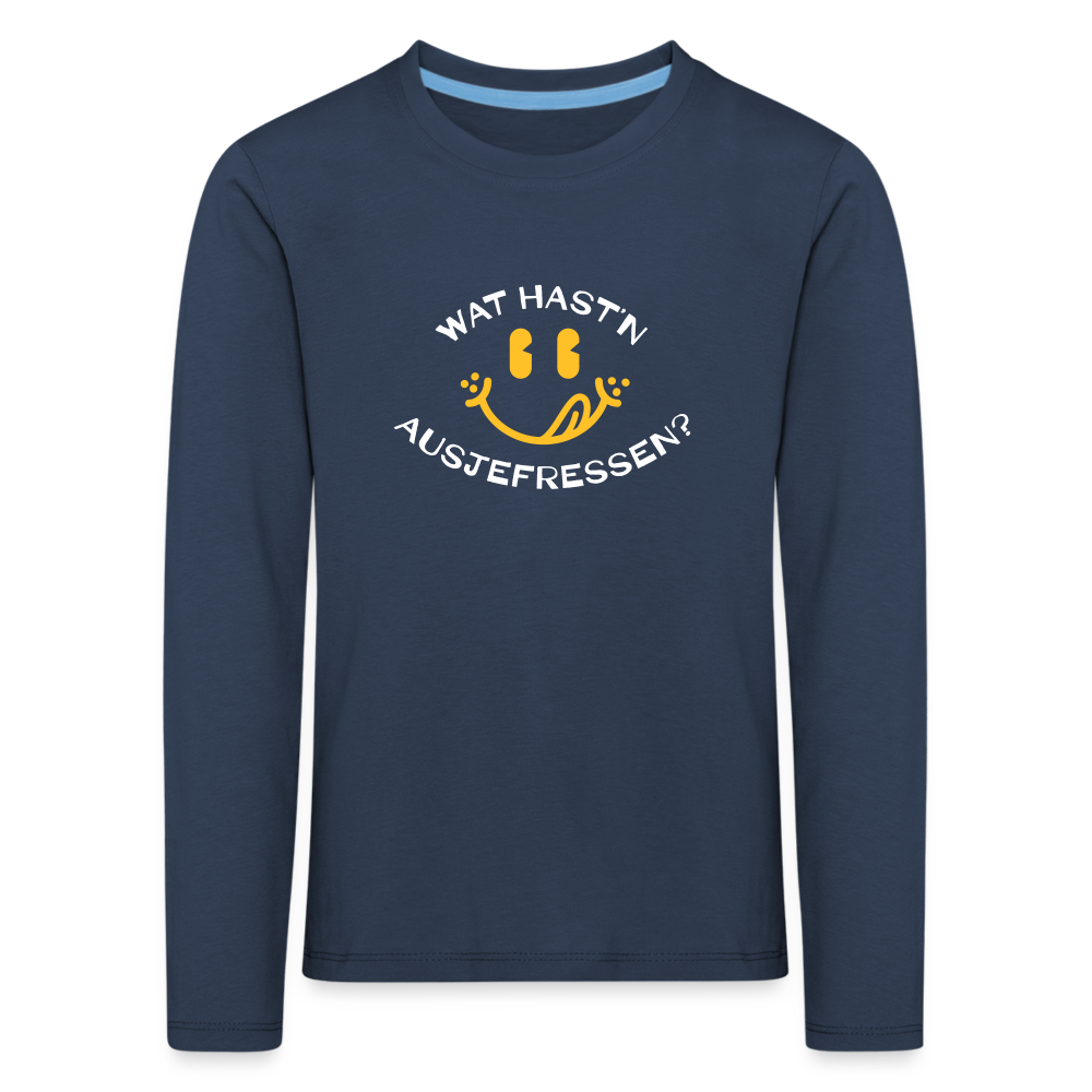 Wat Hast’n Ausjefressen - Kinder Langarmshirt - Navy
