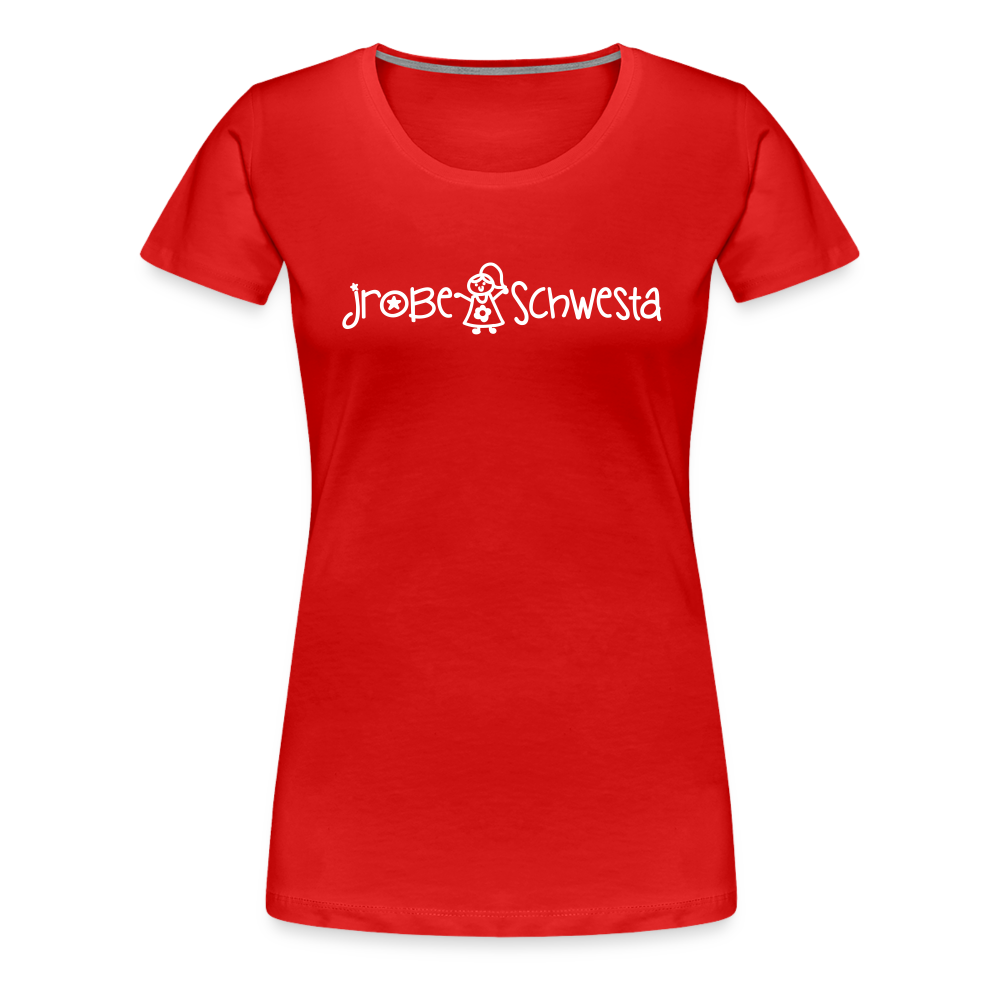 Meene Schwesta - Frauen Premium T-Shirt - Rot