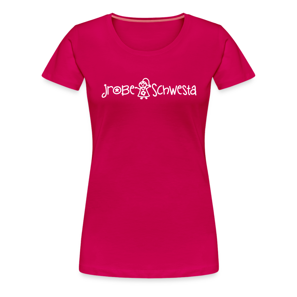Meene Schwesta - Frauen Premium T-Shirt - dunkles Pink