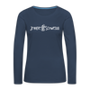 Meene Schwesta - Frauen Premium Langarmshirt - Navy