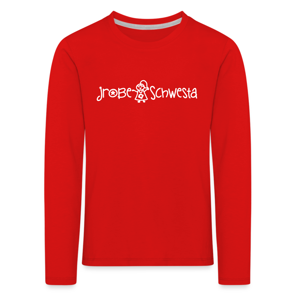 Meene Schwesta - Kinder Langarmshirt - Rot