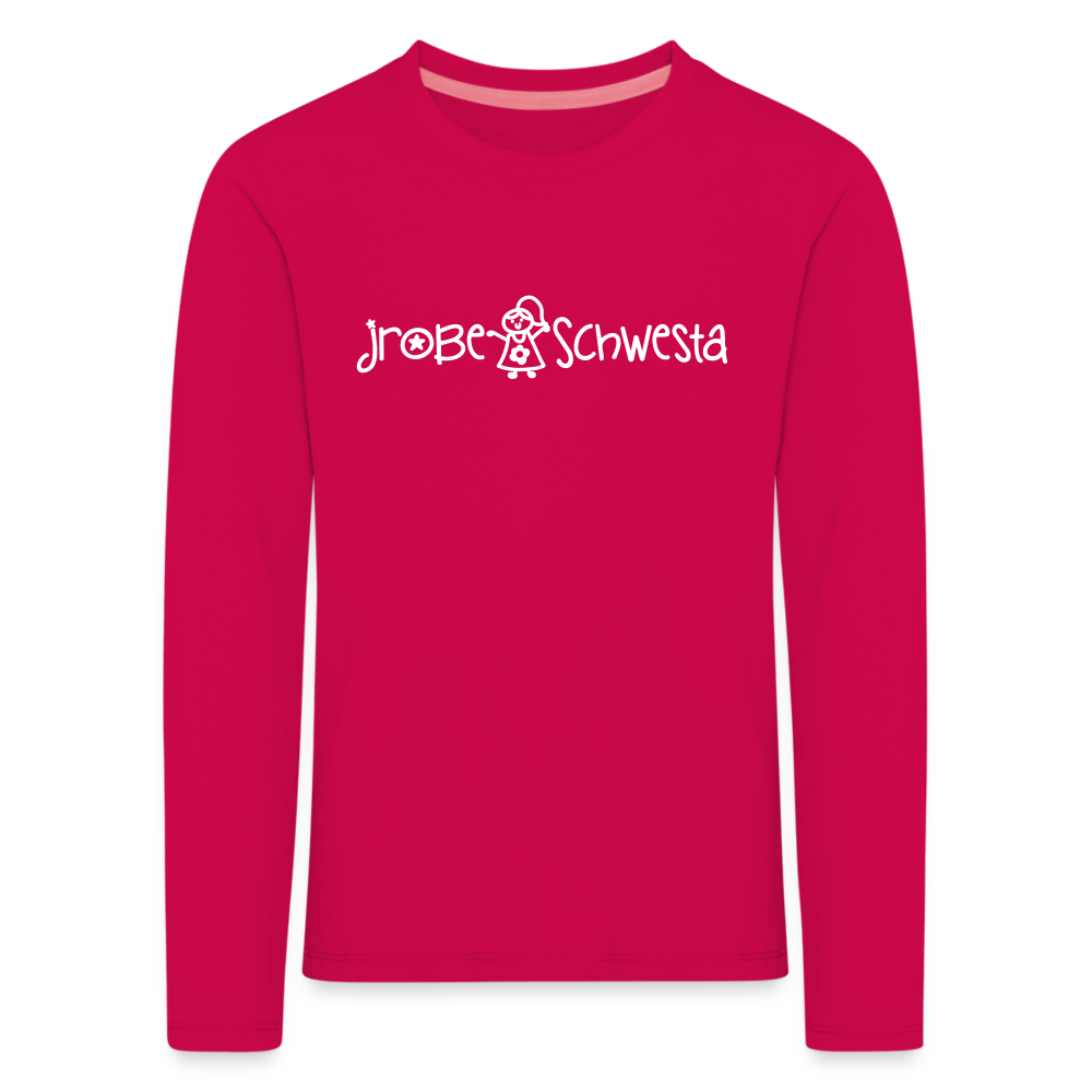 Meene Schwesta - Kinder Langarmshirt - dunkles Pink