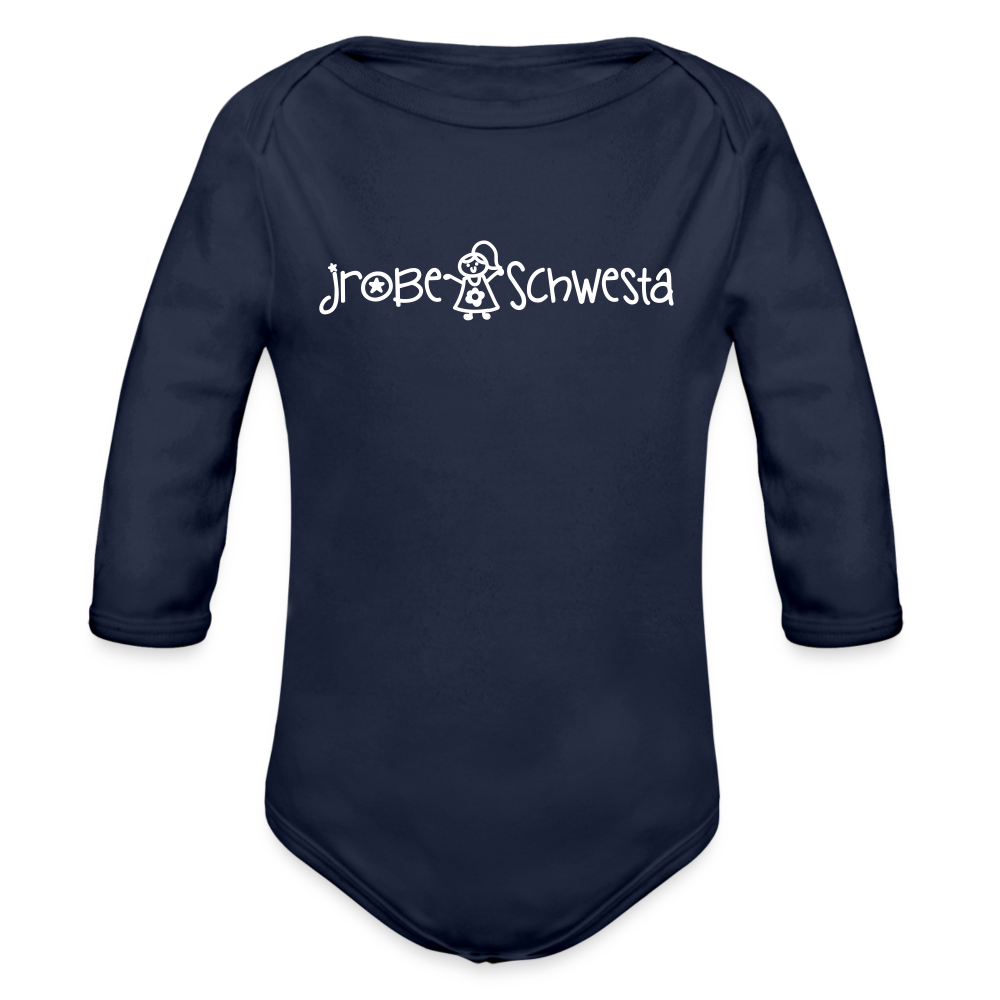 Meene Schwesta - Bio-Langarmbody - Dunkelnavy