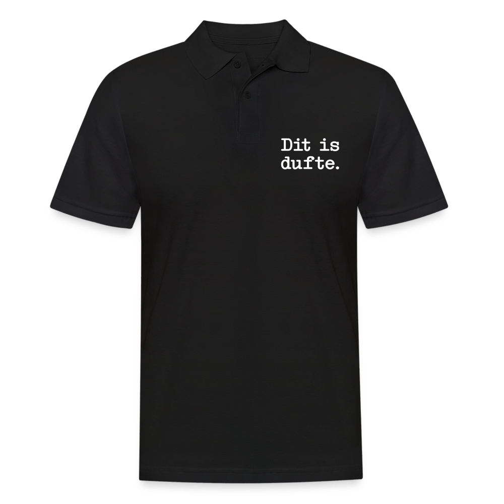 Dit is dufte - Männer Poloshirt - Schwarz