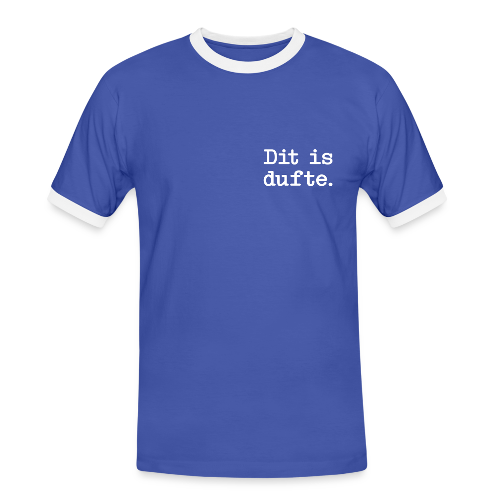 Dit is dufte - Männer Ringer T-Shirt - Blau/Weiß