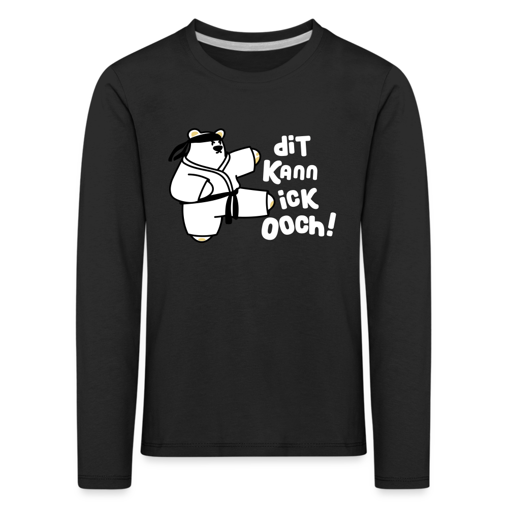 Dit kann ick ooch! - Kinder Langarmshirt - Schwarz