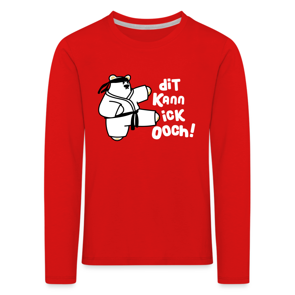 Dit kann ick ooch! - Kinder Langarmshirt - Rot