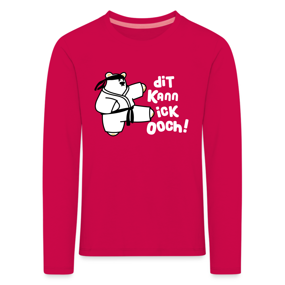 Dit kann ick ooch! - Kinder Langarmshirt - dunkles Pink