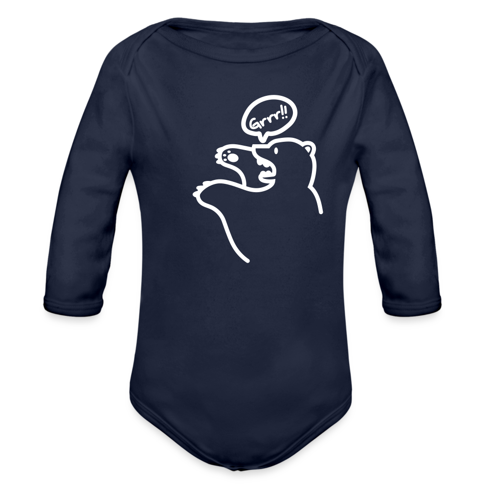 Böser Berliner Bär - Bio-Langarmbody - Dunkelnavy