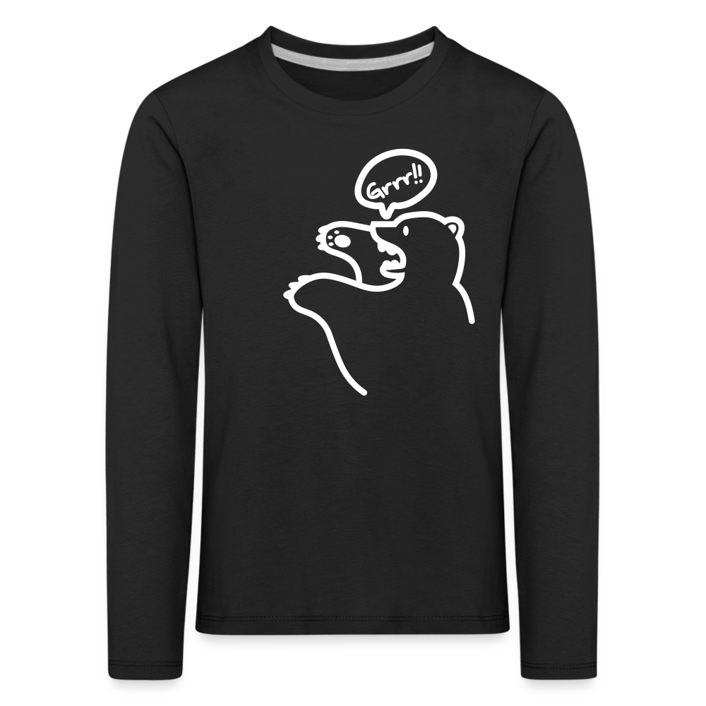 Böser Berliner Bär - Kinder Langarmshirt - Schwarz