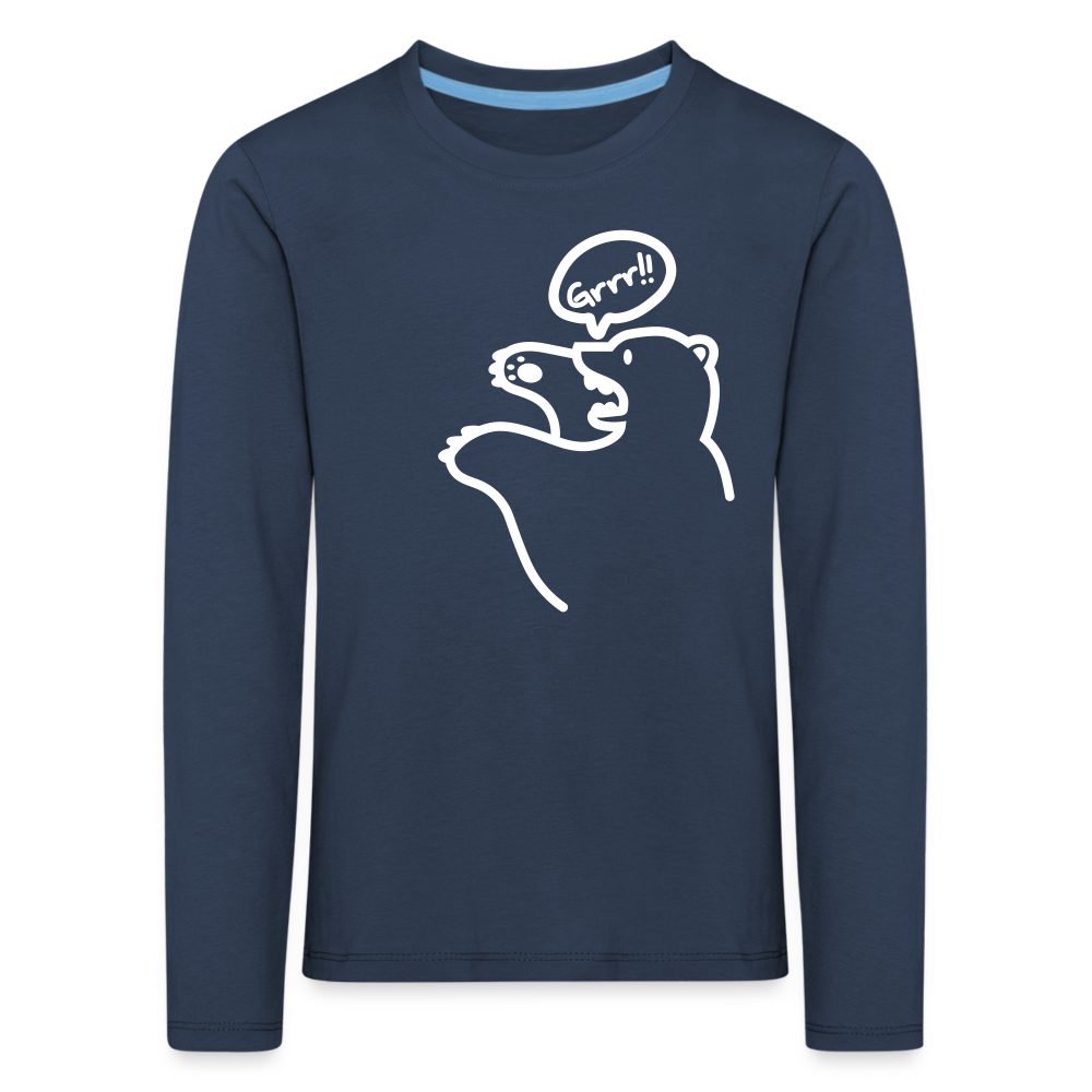 Böser Berliner Bär - Kinder Langarmshirt - Navy
