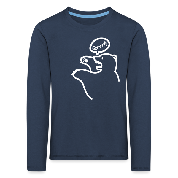 Böser Berliner Bär - Kinder Langarmshirt - Navy
