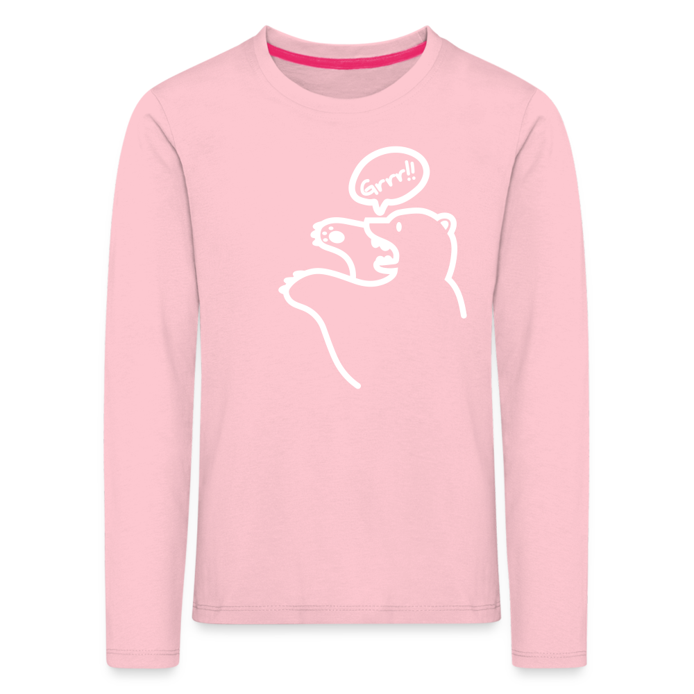Böser Berliner Bär - Kinder Langarmshirt - Hellrosa