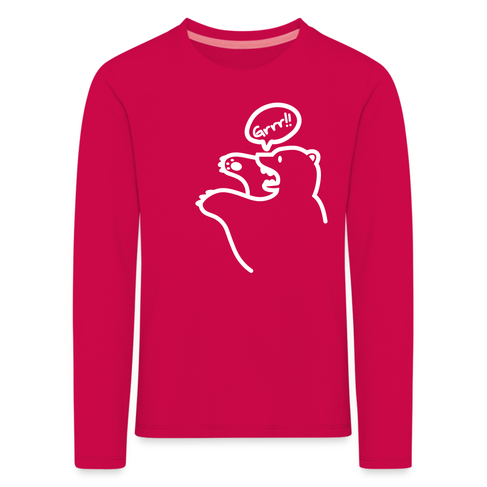 Böser Berliner Bär - Kinder Langarmshirt - dunkles Pink