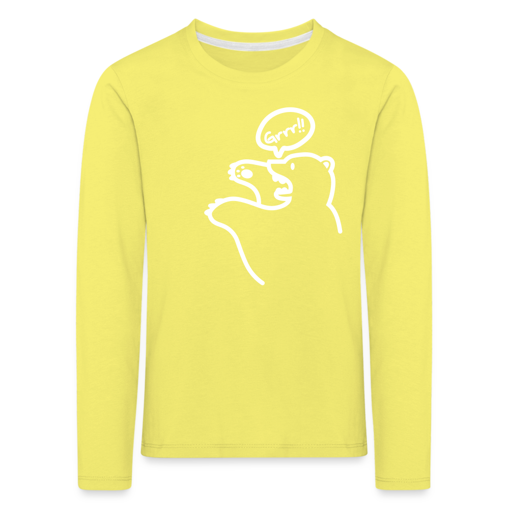 Böser Berliner Bär - Kinder Langarmshirt - Gelb
