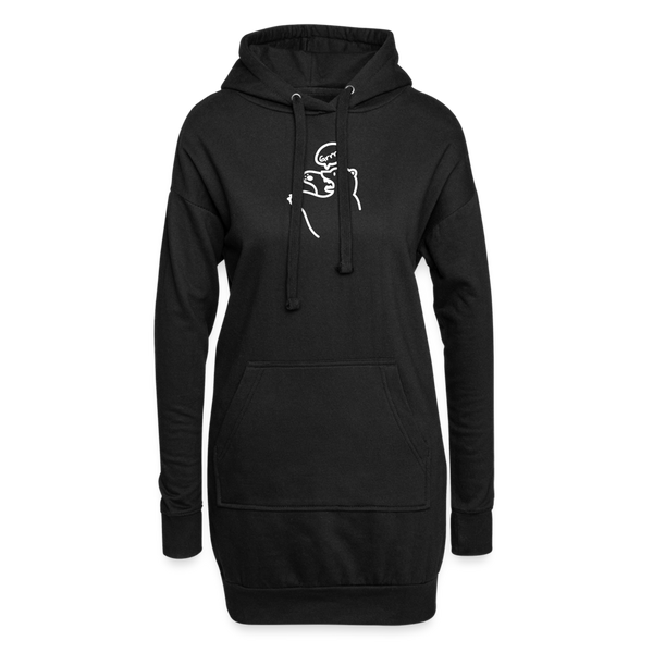 Böser Berliner Bär - Hoodie-Kleid - Schwarz